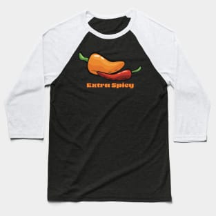 Extra Spicy Hot Peppers Baseball T-Shirt